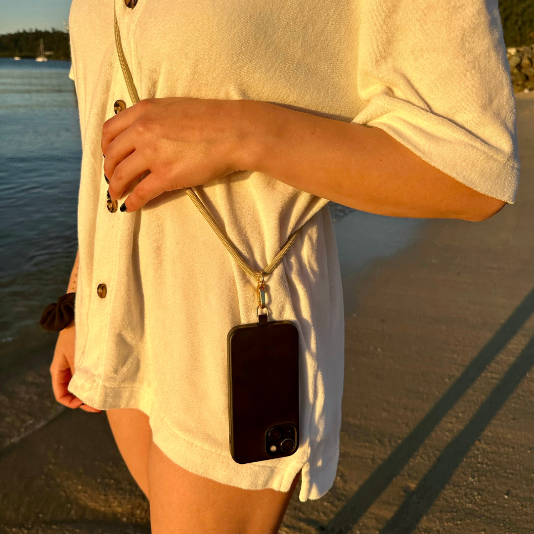 Green universal crossbody phone strap